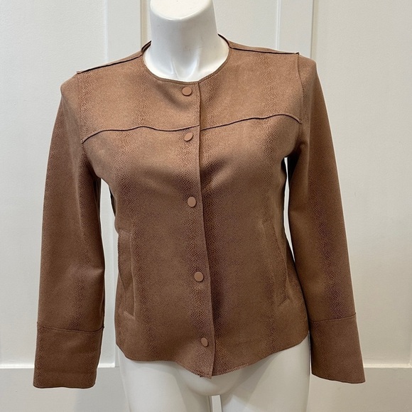 Chico's Jackets & Blazers - Chico’s Faux Scuba Suede Jacket Size 8/10